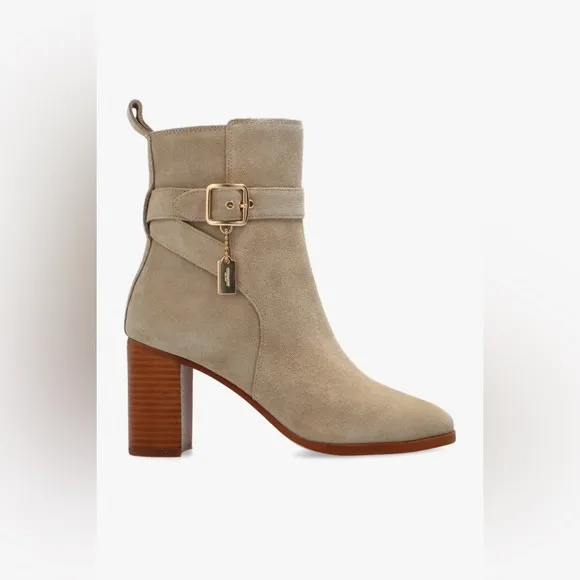 COACH -Olivia Suede Bootie Women's Boots Oat
