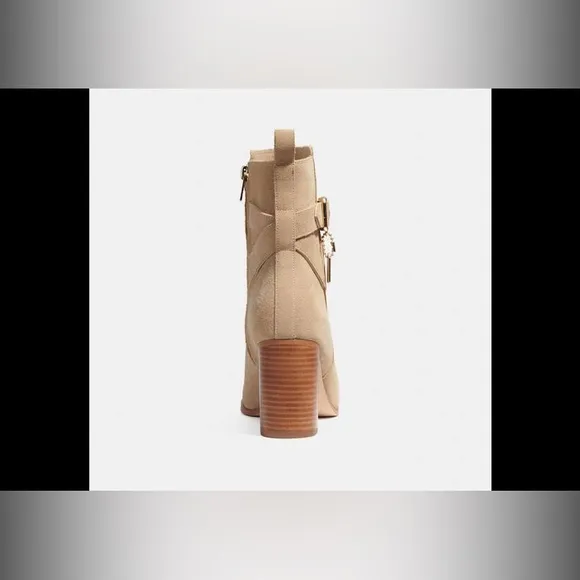COACH -Olivia Suede Bootie Women's Boots Oat