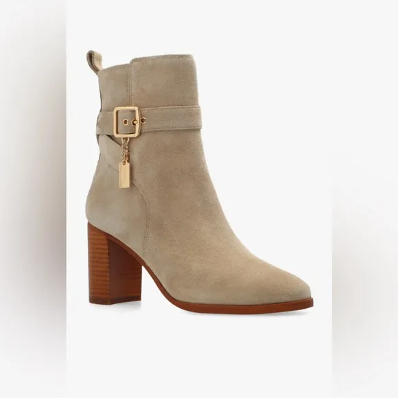 COACH -Olivia Suede Bootie Women's Boots Oat