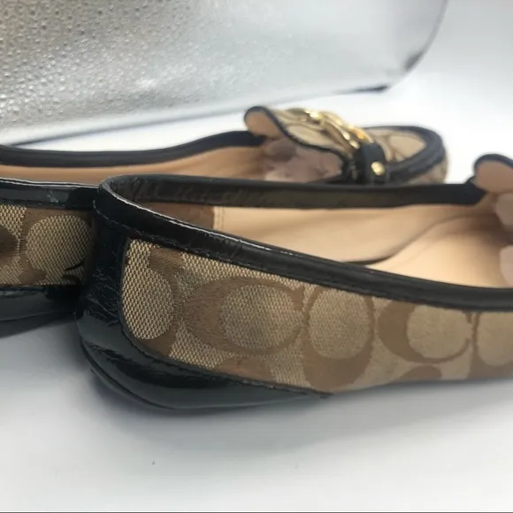 Coach Perri Driving Loafers Flats Logo Slip On 7B