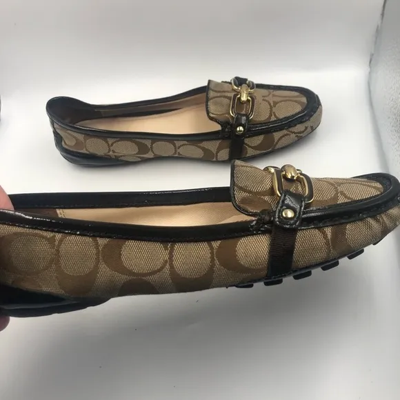 Coach Perri Driving Loafers Flats Logo Slip On 7B