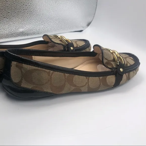 Coach Perri Driving Loafers Flats Logo Slip On 7B