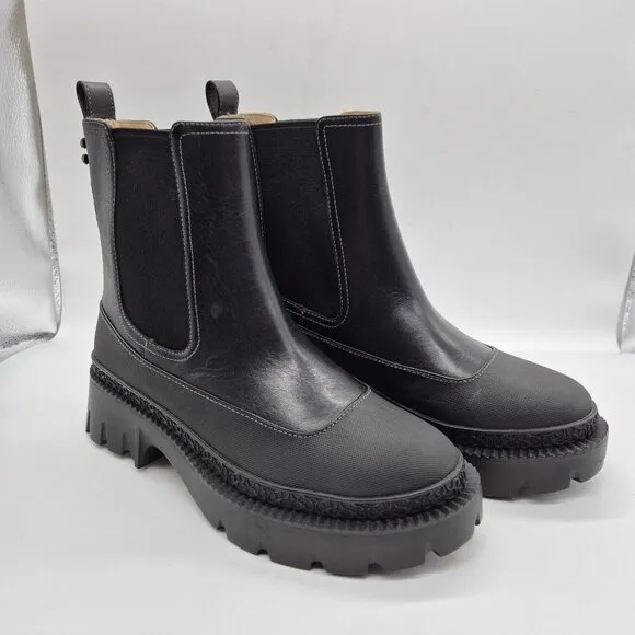 Coach Women's Bootie Jayla Leather Bootie Women's Size 7 B Black Chunky