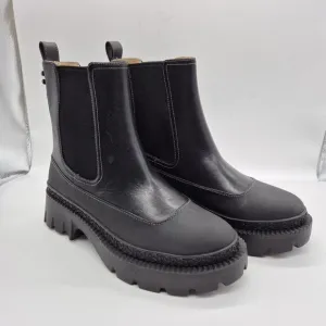 Coach Women's Bootie Jayla Leather Bootie Women's Size 7 B Black Chunky