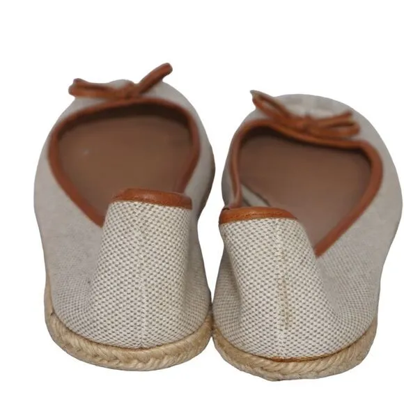 Coach Tan/Khaki Colored Espadrilles Flats, Size 10