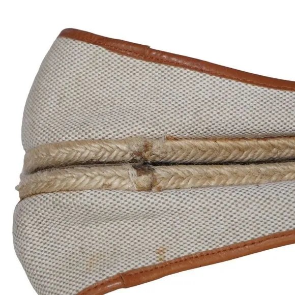 Coach Tan/Khaki Colored Espadrilles Flats, Size 10