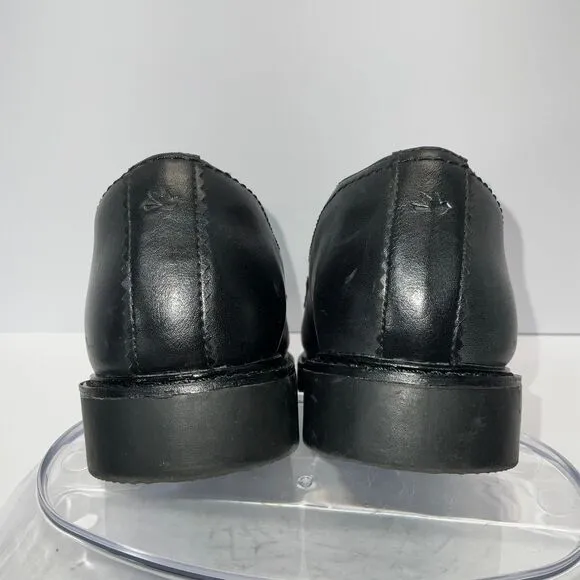 Cobb Hill‎ Black Leather Penny Loafers Lug Sole Chunky Platform Shoes Size 9