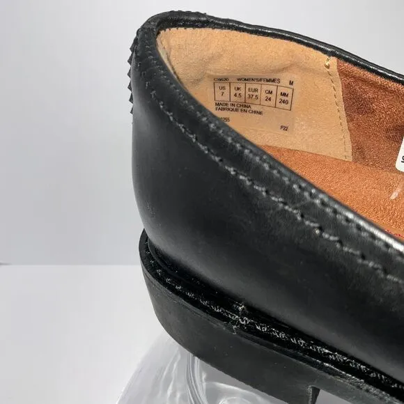 Cobb Hill‎ Black Leather Penny Loafers Lug Sole Chunky Platform Shoes Size 9