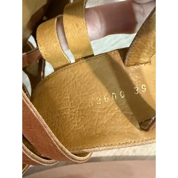 Coclico Wedge Sandals Women’s Size 8.5 (39) Wooden Platform Leather Summer Boho