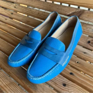 Cole Haan Air Sadie Driver Loafers | Size 9.5B | Blue Leather
