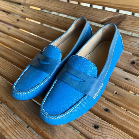 Cole Haan Air Sadie Driver Loafers | Size 9.5B | Blue Leather