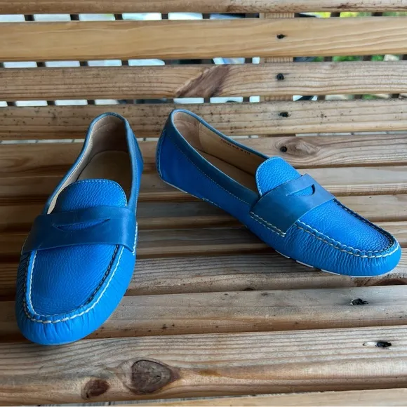 Cole Haan Air Sadie Driver Loafers | Size 9.5B | Blue Leather