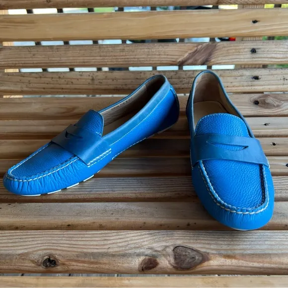 Cole Haan Air Sadie Driver Loafers | Size 9.5B | Blue Leather