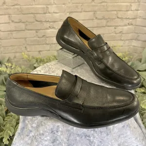 Cole Haan - Black Leather Round Toe Tube Moc Dress Penny Loafers Mens 9M🖤EUC