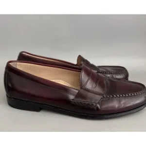 COLE HAAN Brown Leather Penny Loafers Men’s Size 12 flaw see photos