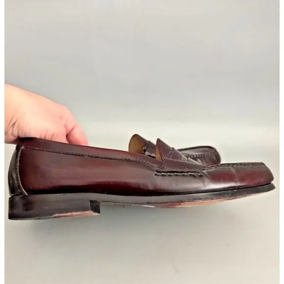 COLE HAAN Brown Leather Penny Loafers Men’s Size 12 flaw see photos