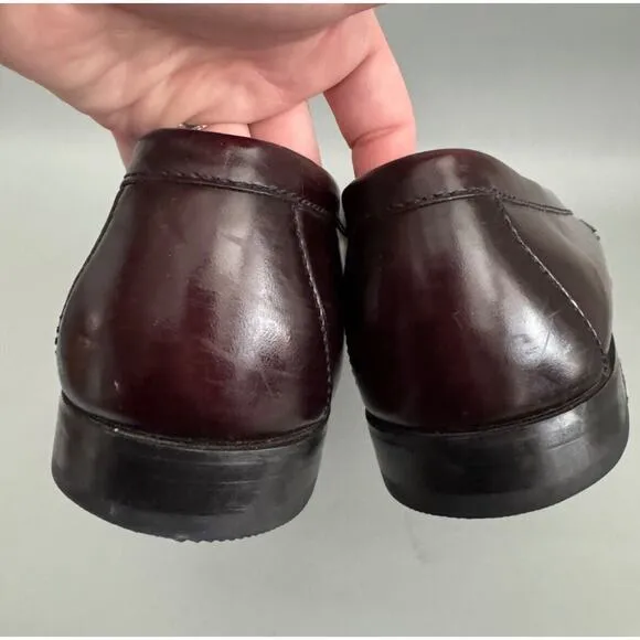 COLE HAAN Brown Leather Penny Loafers Men’s Size 12 flaw see photos