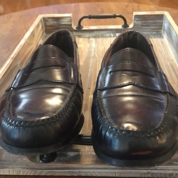Cole Haan Brown Leather Pinch Penny Loafers 12 E.  Very good used condition!