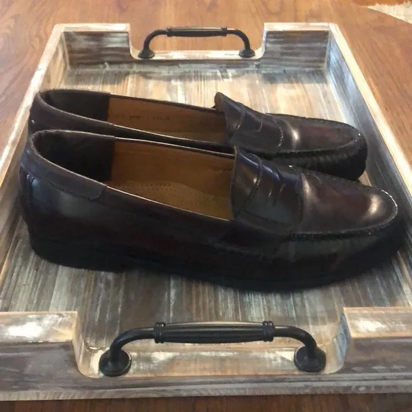 Cole Haan Brown Leather Pinch Penny Loafers 12 E.  Very good used condition!