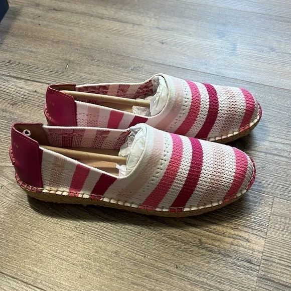 Cole Haan Cloudfeel Stitchlite Espadrille NIB Size 8 Festival Fuschia Pink/White
