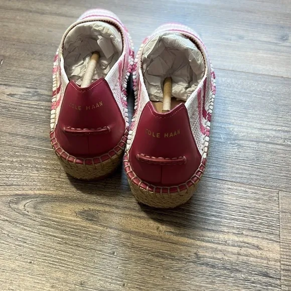Cole Haan Cloudfeel Stitchlite Espadrille NIB Size 8 Festival Fuschia Pink/White