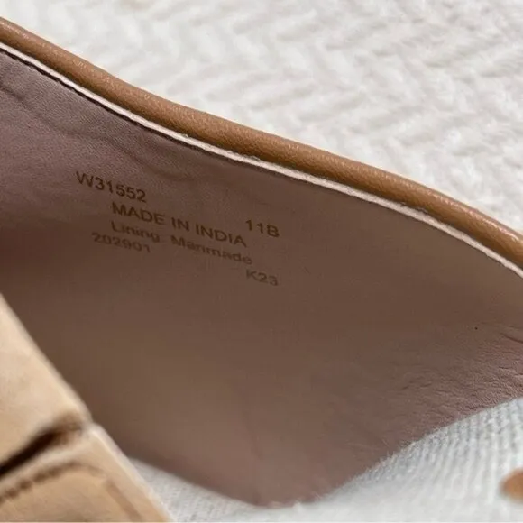 Cole Haan Cloudfeel Womens Espadrille Wedge Sandals 11B Tan Suede Open-Toe Jute