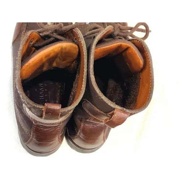 COLE HAAN Country Leather Chukka Boots Women's 7.5 M Brown Leather Mid Calf