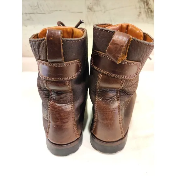 COLE HAAN Country Leather Chukka Boots Women's 7.5 M Brown Leather Mid Calf