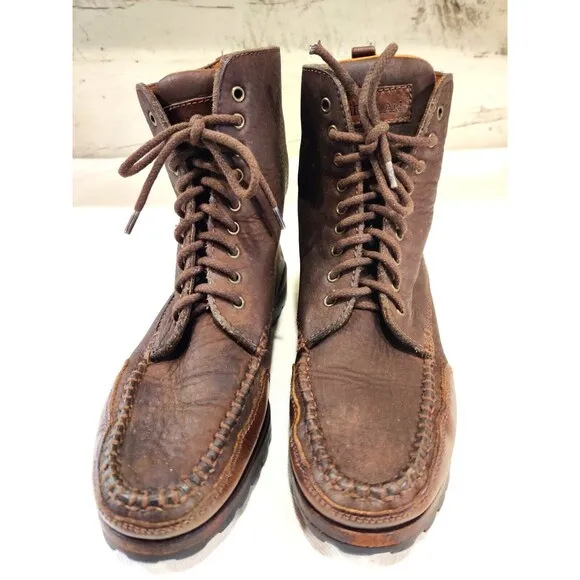 COLE HAAN Country Leather Chukka Boots Women's 7.5 M Brown Leather Mid Calf