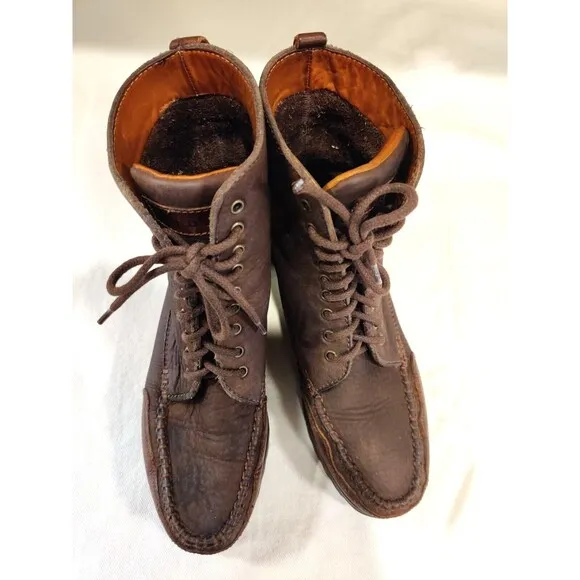 COLE HAAN Country Leather Chukka Boots Women's 7.5 M Brown Leather Mid Calf
