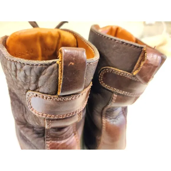 COLE HAAN Country Leather Chukka Boots Women's 7.5 M Brown Leather Mid Calf