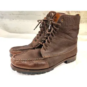 COLE HAAN Country Leather Chukka Boots Women's 7.5 M Brown Leather Mid Calf