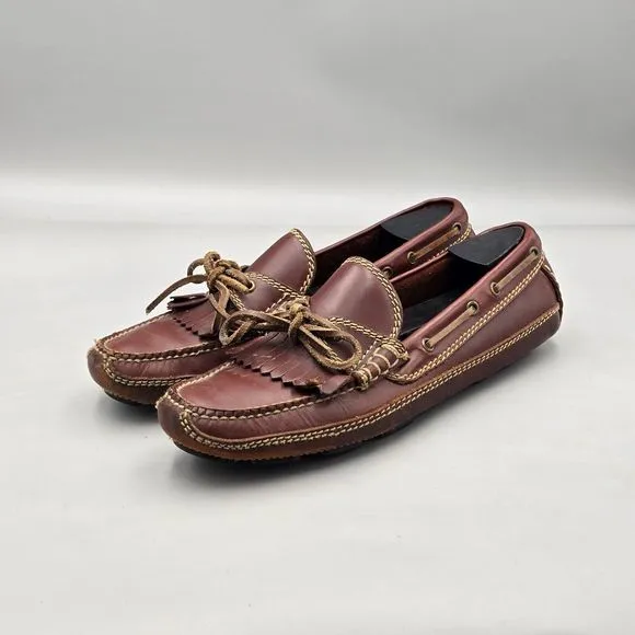 Cole Haan Country Men's Size 10 M GUC Brown Leather Kiltie Moc Driving Loafers
