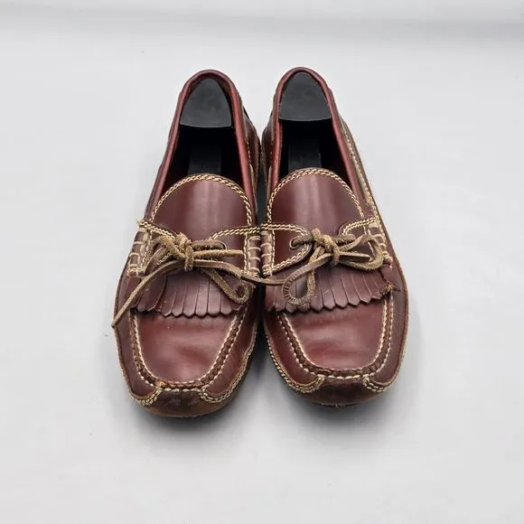 Cole Haan Country Men's Size 10 M GUC Brown Leather Kiltie Moc Driving Loafers