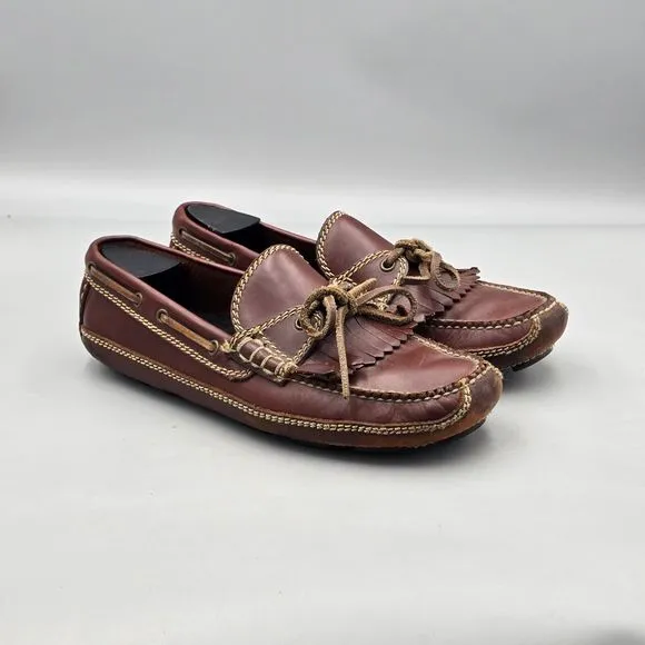 Cole Haan Country Men's Size 10 M GUC Brown Leather Kiltie Moc Driving Loafers