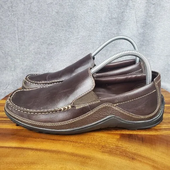 Cole Haan Driving Loafers Men's 8M Brown Leather Tucker Venetian Moc Toe Shoes