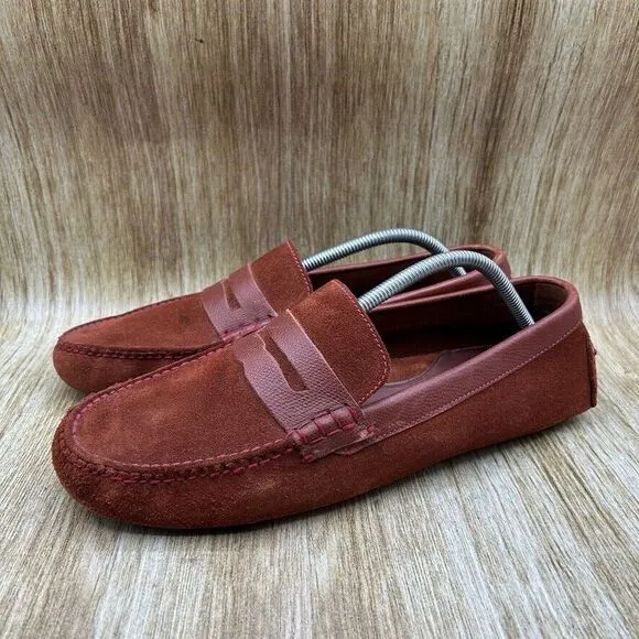 Cole Haan Driving Penny Loafers Men's Size 10.5 M Brown Suede‎ Casual Shoes