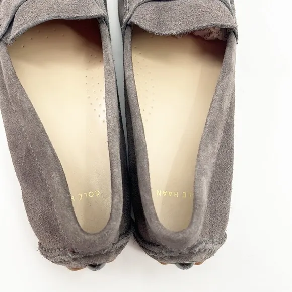 Cole Haan Grand OS Hanneli Driving Loafers size 7 Gray Suede