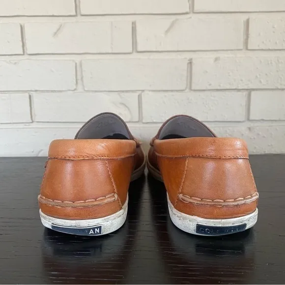 Cole Haan Grand OS Loafers Mens 11 M Brown Pinch Penny Moc Shoes Leather