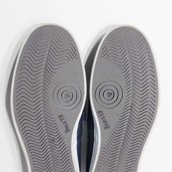 Cole Haan Grand OS Navy Blue Pebbled Leather Penny Loafers Shoes Men Size 11.5M
