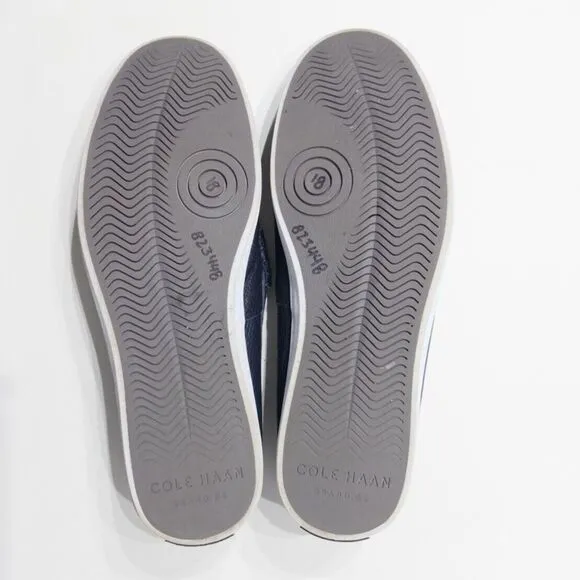Cole Haan Grand OS Navy Blue Pebbled Leather Penny Loafers Shoes Men Size 11.5M