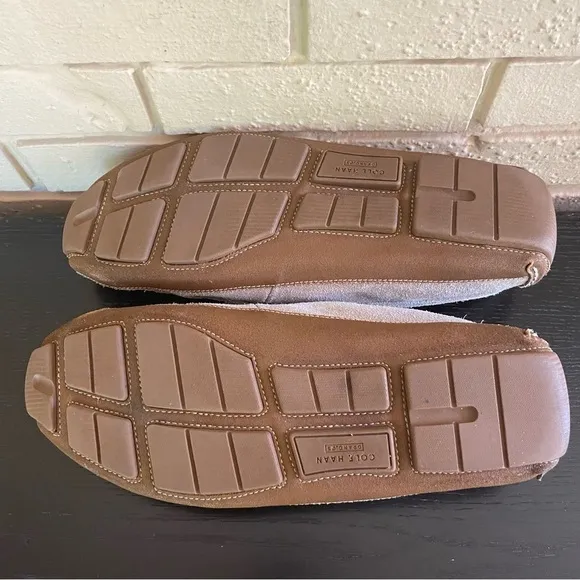 Cole Haan Grand OS Stone Suede Penny Loafer Leather Driving Shoes Men 13M