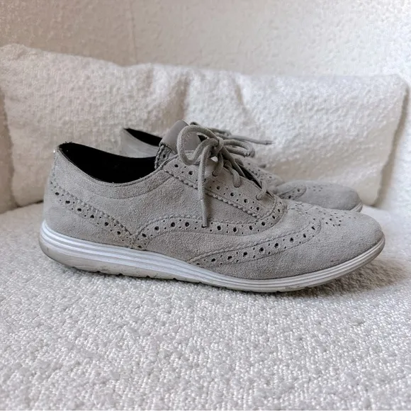 Cole Haan Grand Tour Grey Leather Suede Oxford 6