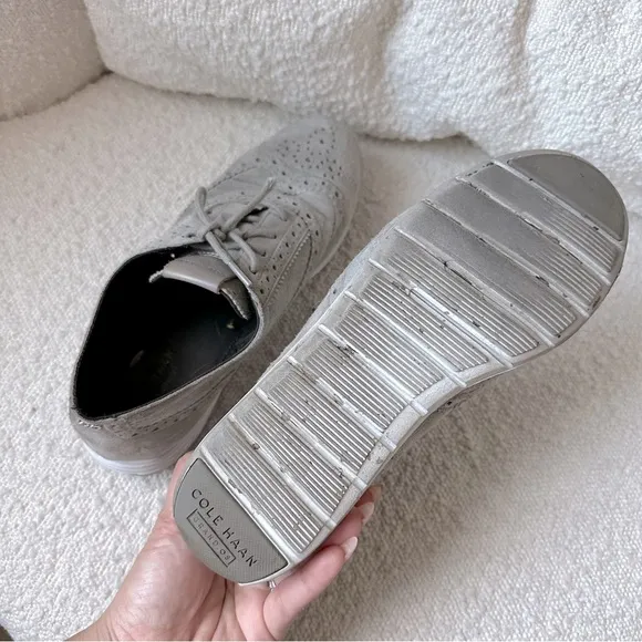 Cole Haan Grand Tour Grey Leather Suede Oxford 6