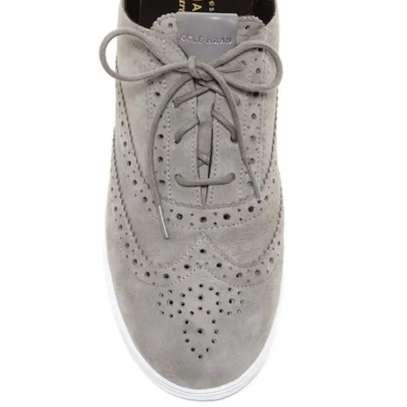 Cole Haan Grand Tour Grey Leather Suede Oxford 6