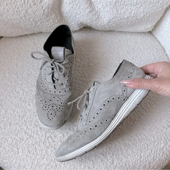 Cole Haan Grand Tour Grey Leather Suede Oxford 6