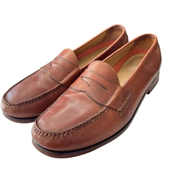 Cole Haan GrandOs Penny Loafers Dress Shoe Mens Sz 11.5 Brown Leather Hand Sewn