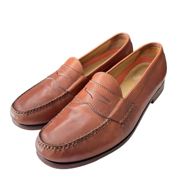 Cole Haan GrandOs Penny Loafers Dress Shoe Mens Sz 11.5 Brown Leather Hand Sewn