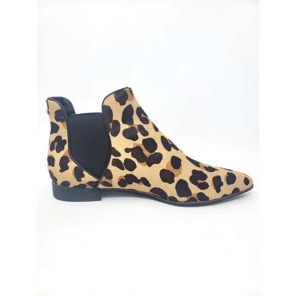Cole Haan Mara Chelsea Ankle Boots Ocelot Print Calf Hair - Women's Sz 10