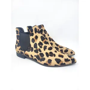 Cole Haan Mara Chelsea Ankle Boots Ocelot Print Calf Hair - Women's Sz 10